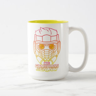 Guardians of the Galaxy Star-Lord Neon Outline Two-Tone Coffee Mug