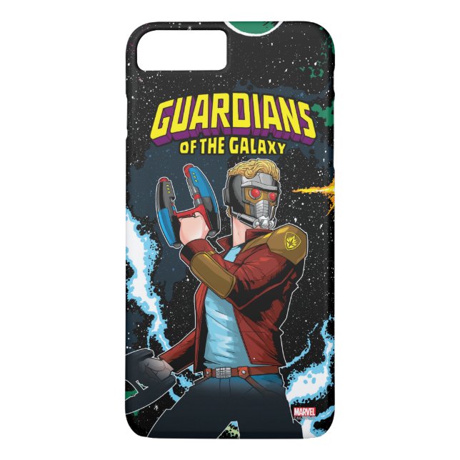 Guardians of the Galaxy | Star-Lord Retro Comic Case-Mate iPhone Case (Back)