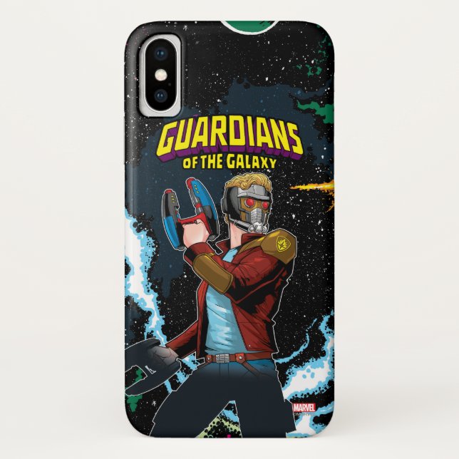 Guardians of the Galaxy | Star-Lord Retro Comic Case-Mate iPhone Case (Back)