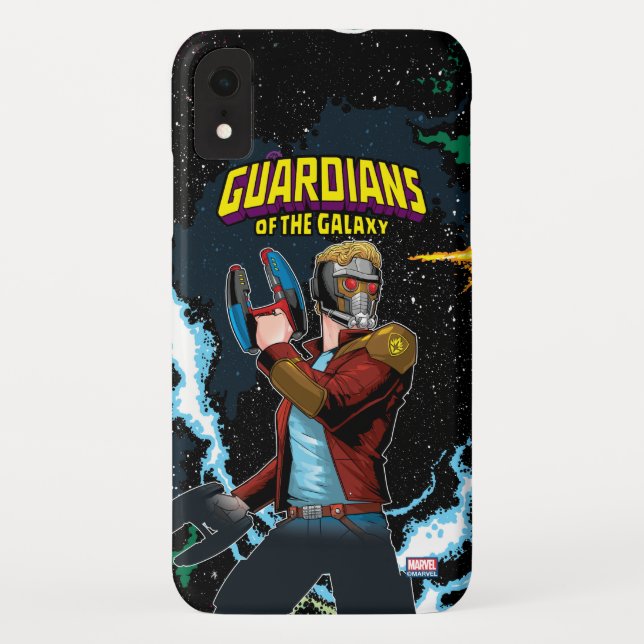 Guardians of the Galaxy | Star-Lord Retro Comic Case-Mate iPhone Case (Back)