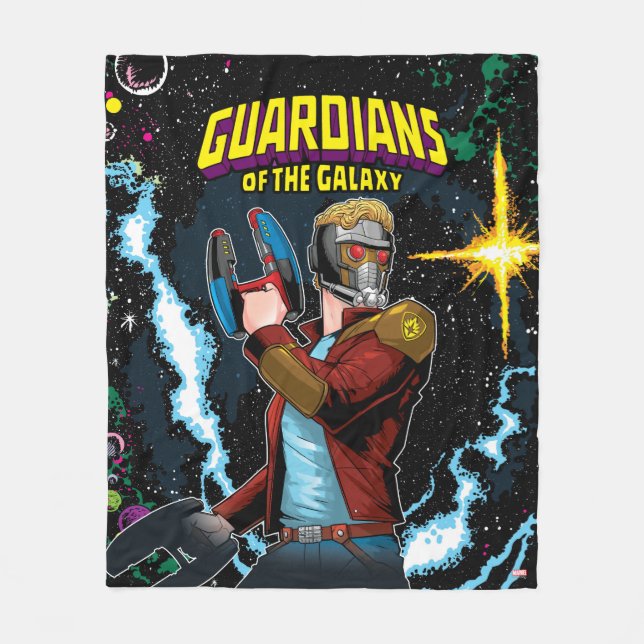 Guardians of the Galaxy | Star-Lord Retro Comic Fleece Blanket (Front)