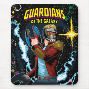 Guardians of the Galaxy   Star-Lord Retro Comic Mouse Pad