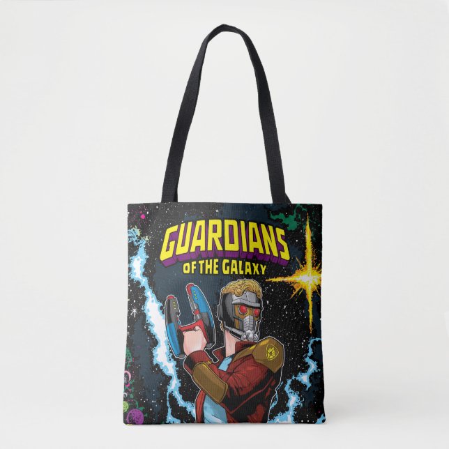 Guardians of the Galaxy | Star-Lord Retro Comic Tote Bag (Front)