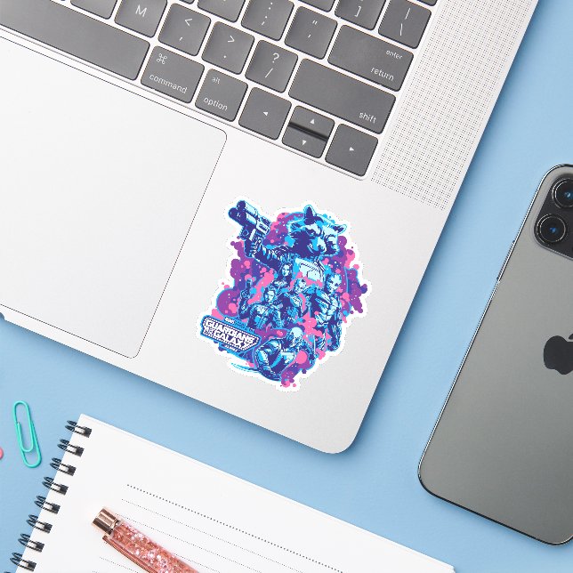 Guardians of the Galaxy Stylized Team Graphic (Laptop w/ iPhone)