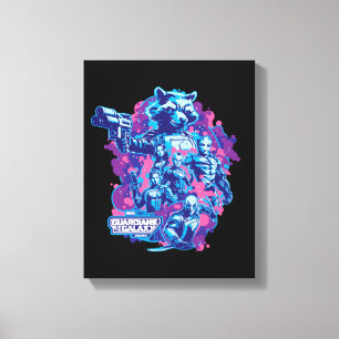 Guardians of the Galaxy Stylized Team Graphic Canvas Print