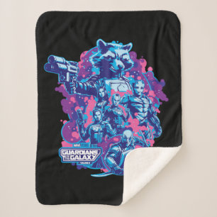 Guardians of the Galaxy Stylized Team Graphic Sherpa Blanket