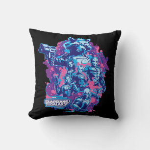 Guardians of the Galaxy Stylized Team Graphic Throw Pillow