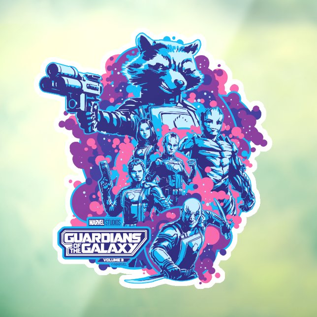 Guardians of the Galaxy Stylized Team Graphic Window Cling (Sheet 3)