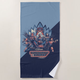 Guardians of the Galaxy Team Charge With Logo Beach Towel