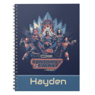 Guardians of the Galaxy Team Charge With Logo Notebook