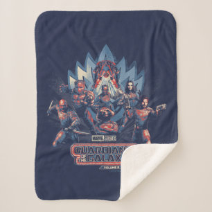 Guardians of the Galaxy Team Charge With Logo Sherpa Blanket