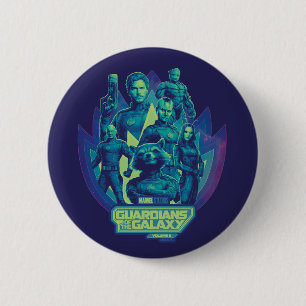 Guardians of the Galaxy Team In Emblem Graphic 2 Inch Round Button