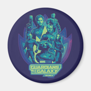 Guardians of the Galaxy Team In Emblem Graphic Magnet