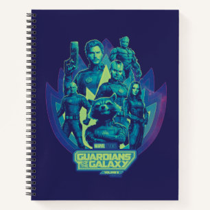 Guardians of the Galaxy Team In Emblem Graphic Notebook