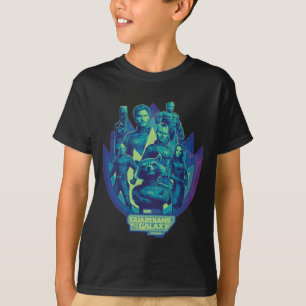 Guardians of the Galaxy Team In Emblem Graphic T-Shirt