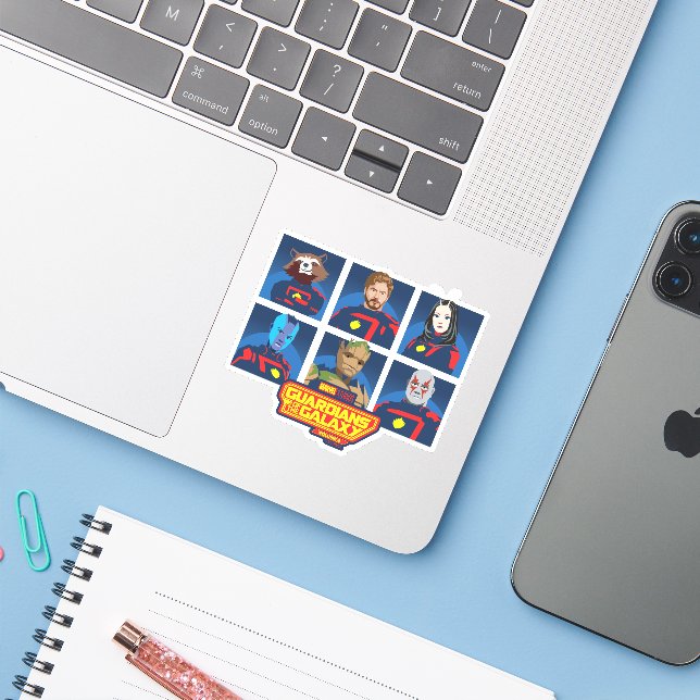 Guardians of the Galaxy Team Profile Lineup (Laptop w/ iPhone)