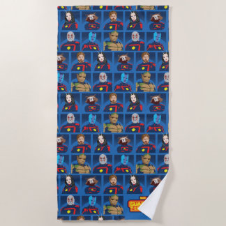 Guardians of the Galaxy Team Profile Lineup Beach Towel