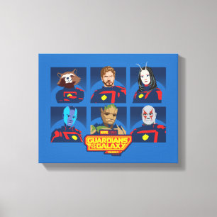 Guardians of the Galaxy Team Profile Lineup Canvas Print