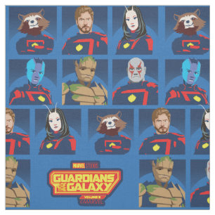 Guardians of the Galaxy Team Profile Lineup Fabric