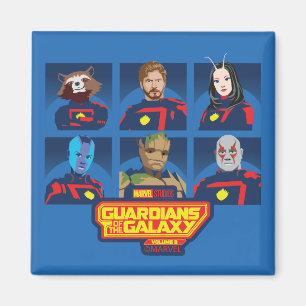 Guardians of the Galaxy Team Profile Lineup Magnet