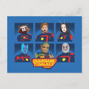 Guardians of the Galaxy Team Profile Lineup Postcard