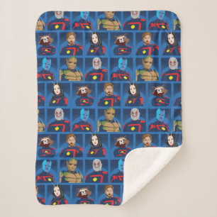 Guardians of the Galaxy Team Profile Lineup Sherpa Blanket