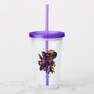 Guardians of the Galaxy Team Space Illustration Acrylic Tumbler