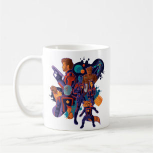 Guardians of the Galaxy Team Space Illustration Coffee Mug