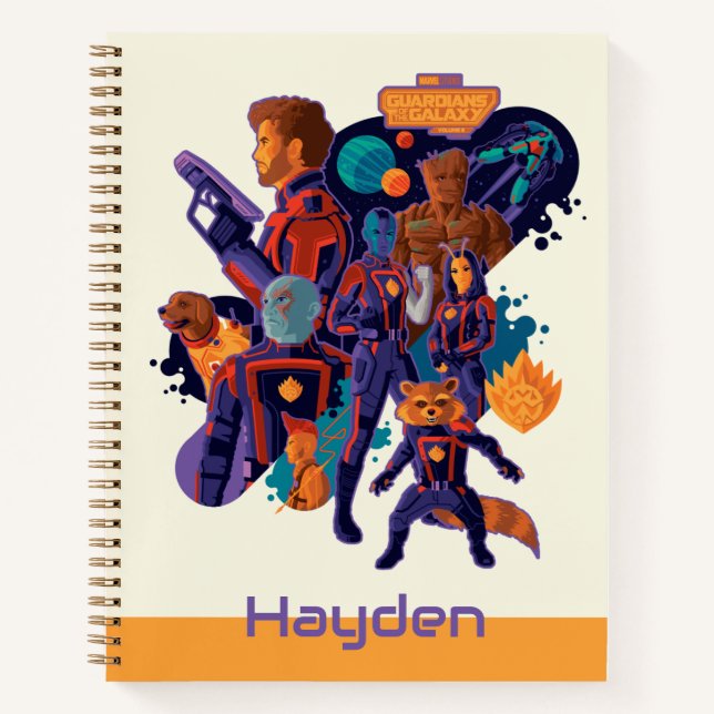 Guardians of the Galaxy Team Space Illustration Notebook (Front)