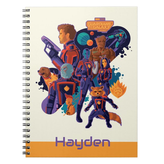 Guardians of the Galaxy Team Space Illustration Notebook (Front)