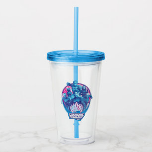 Guardians of the Galaxy Vaporwave Team Graphic Acrylic Tumbler