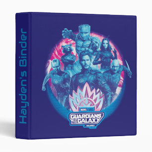 Guardians of the Galaxy Vaporwave Team Graphic Binder