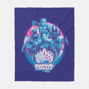 Guardians of the Galaxy Vaporwave Team Graphic Fleece Blanket