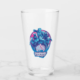 Guardians of the Galaxy Vaporwave Team Graphic Glass