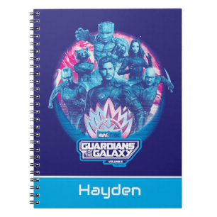 Guardians of the Galaxy Vaporwave Team Graphic Notebook
