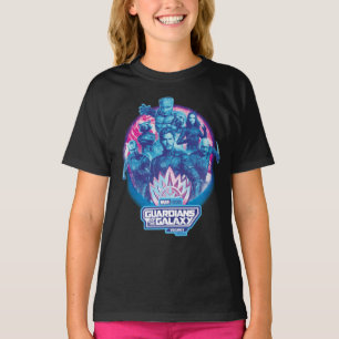 Guardians of the Galaxy Vaporwave Team Graphic T-Shirt