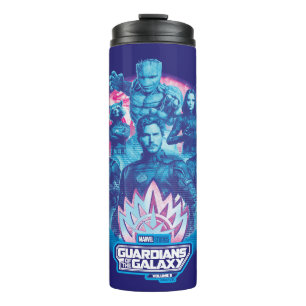 Guardians of the Galaxy Vaporwave Team Graphic Thermal Tumbler