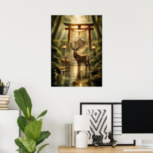 Guardians of the Sacred Forest Japanese Art Poster