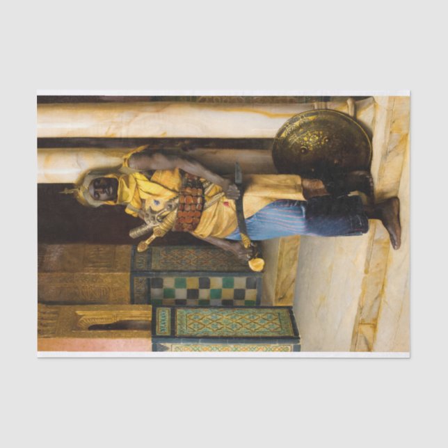 Guarding the Palace by Ludwig Deutsch Tissue Paper (Front)