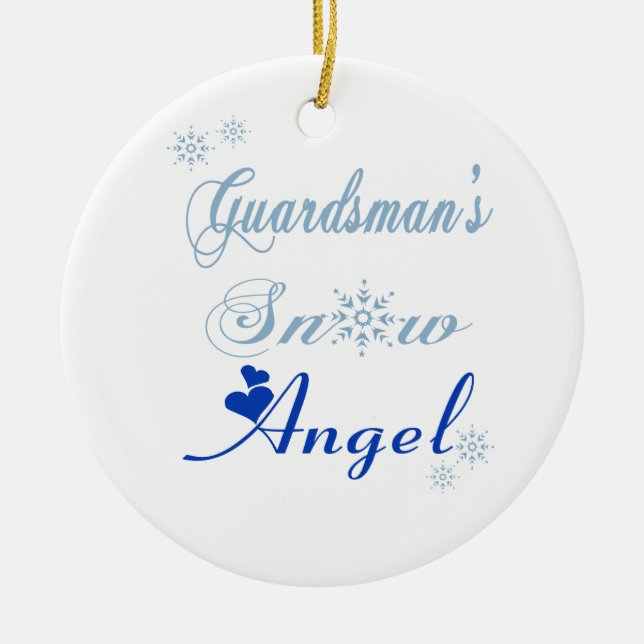 Guardsman's Snow Angel Ornament (Front)