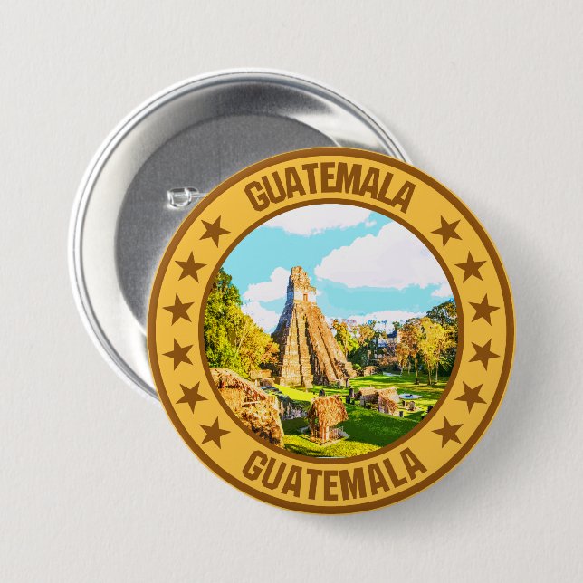 Guatemala                                          3 inch round button (Front & Back)