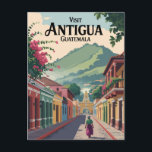 Guatemala Antigua Illustration Travel Art Vintage Postcard<br><div class="desc">Guatemala retro vector travel design. From the colonial beauty of Antigua to the mystical shores of Lake Atitlán,  Guatemala is a true Central American gem.</div>