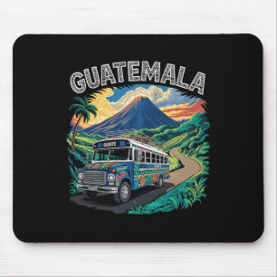 Guatemala Chicken Bus Chapin Quetzal Antigua Tikal Mouse Pad