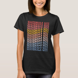 Guatemala City City Groovy Retro T-Shirt