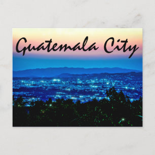 Guatemala City, Guatemala, Central America at dusk Postcard