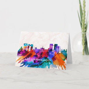 Guatemala City Skyline Holiday Card