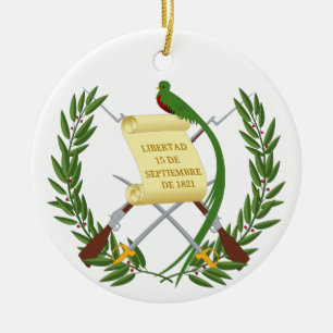 Guatemala Coat of Arms Ceramic Ornament