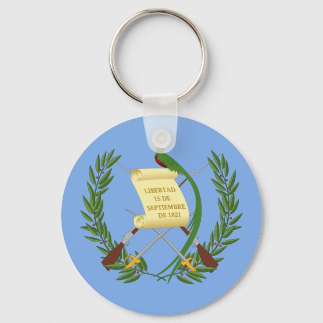 Guatemala Coat of Arms Keychain (Front)