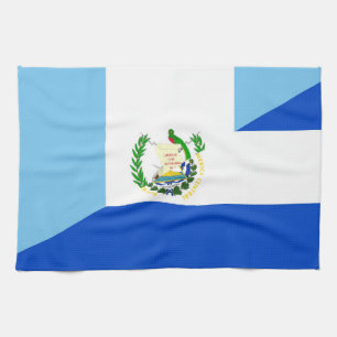 guatemala el salvador half flag country symbol kitchen towel