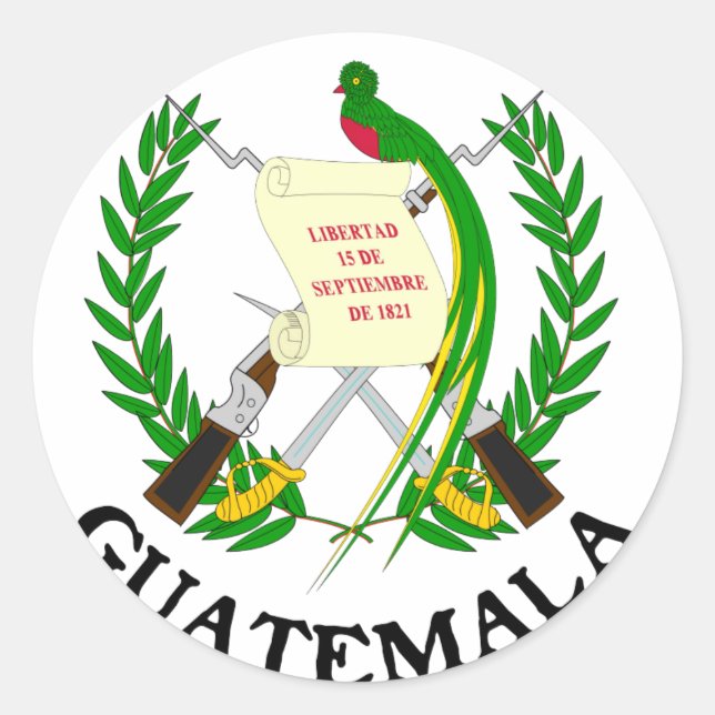 GUATEMALA - emblem/flag/coat of arms/symbol Classic Round Sticker (Front)